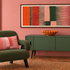 Combed Stripe Cushion - Fuchsia