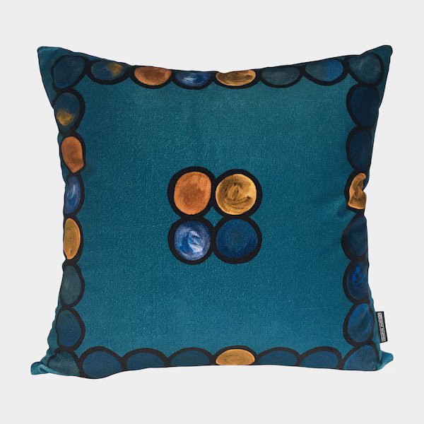 Ombré Circle Velvet Cushions
