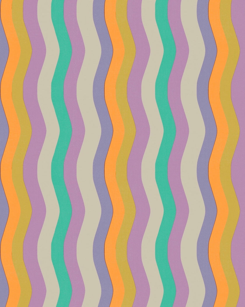 Wavy Stripe Wallpaper