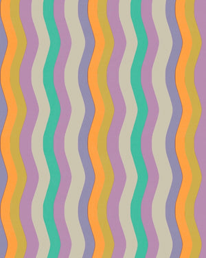Wavy Stripe Wallpaper