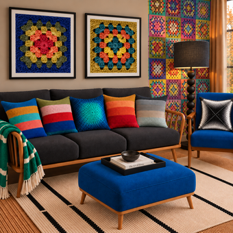 Hand Crocheted Cushions