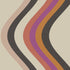 Broad Curvy Retro Stripe Wallpaper
