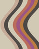 Broad Curvy Retro Stripe Wallpaper