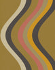 Broad Curvy Retro Stripe Wallpaper