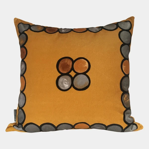 Ombré Circle Velvet Cushions