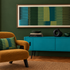 Combed Stripe Cushion - Olive