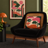 Cloud Tree Velvet Cushion - Rose