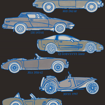 Classic Car Blueprint Wallpaper