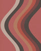 Broad Curvy Retro Stripe Wallpaper