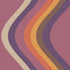 Broad Curvy Retro Stripe Wallpaper