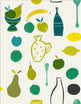 Naive Fruit Motif Wallpaper