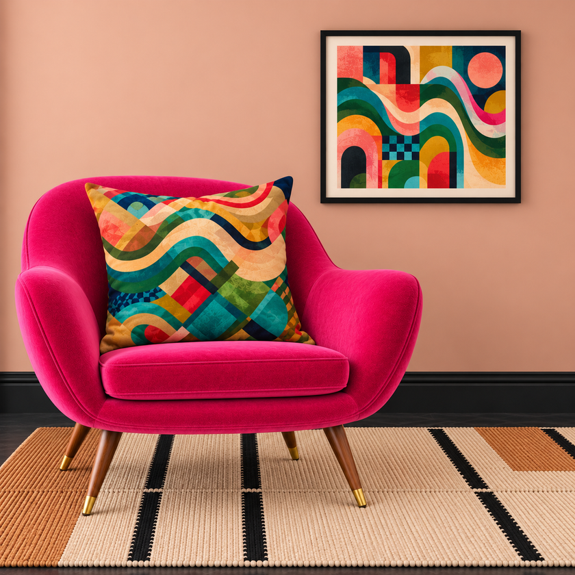 Connections Large Velvet Cushion