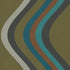 Broad Curvy Retro Stripe Wallpaper