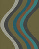 Broad Curvy Retro Stripe Wallpaper