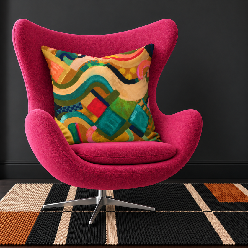 Connections Large Velvet Cushion