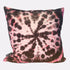 Tie Dye Circle  Velvet Cushion - Black
