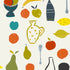 Naive Fruit Motif Wallpaper
