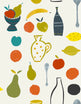 Naive Fruit Motif Wallpaper