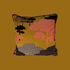 Cloud Tree Velvet Cushion - Ochre