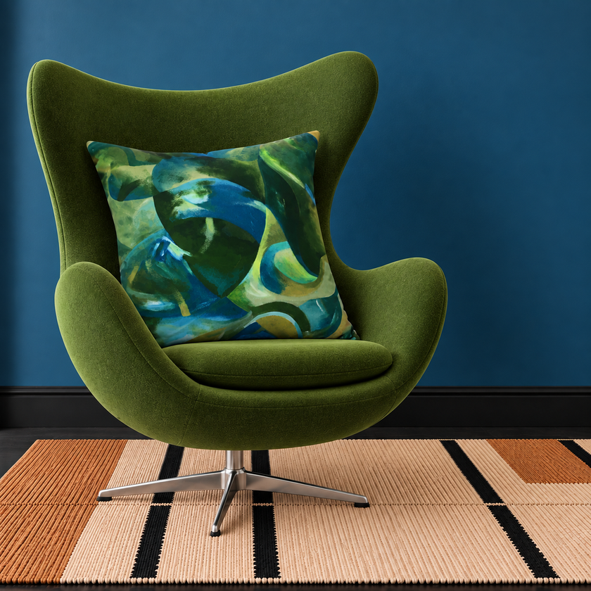 Strata Large Velvet Cushion