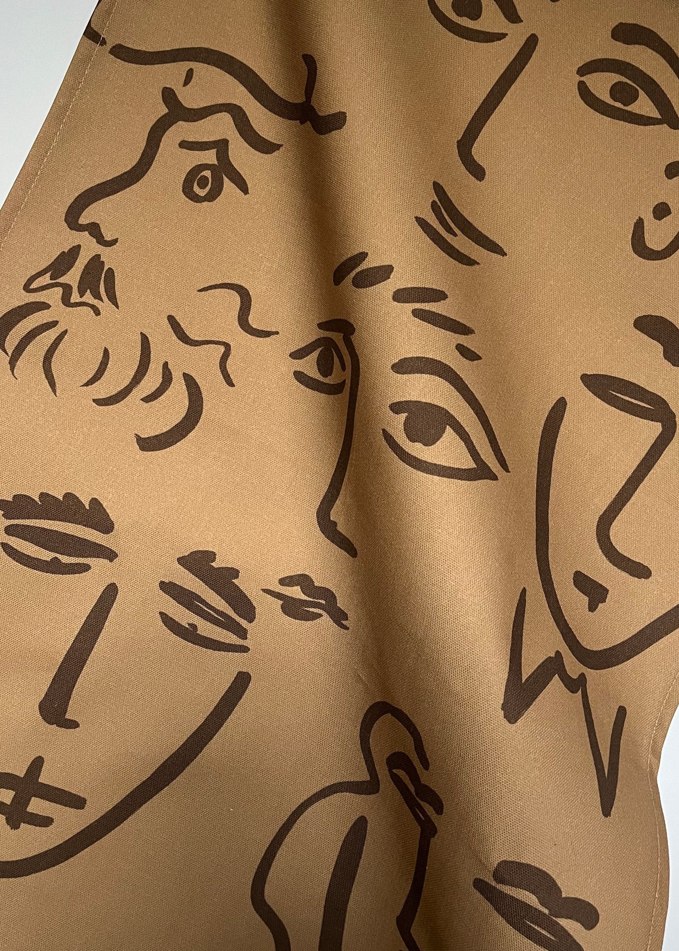 Faces Linen Tea Towel