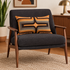 Retro Geometric Velvet Cushion - Caramel