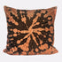 Tie Dye Circle  Velvet Cushion - Black