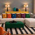 Ombré Circle Velvet Cushions