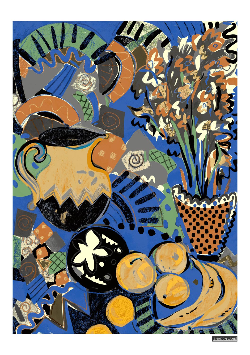 Still life print - Cobalt