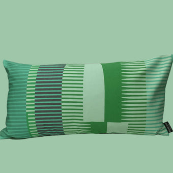 Combed Stripe Cushion - Mint