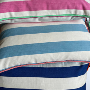 Striped Cushion - Pale Blue