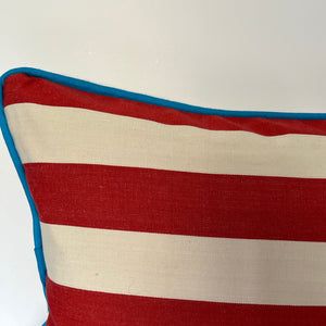 Striped Cushion - Red