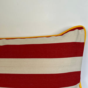 Striped Cushion - Red