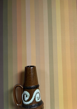 Tonal Stripe Wallpaper - Brown to Terracotta