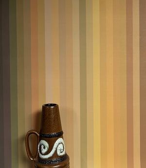 Tonal Stripe Wallpaper - Brown to Terracotta