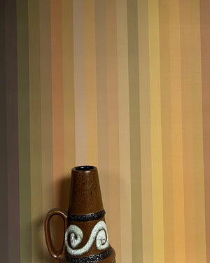 Tonal Stripe Wallpaper - Brown to Terracotta