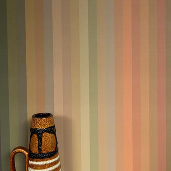 Tonal Stripe Wallpaper - Cinnamon
