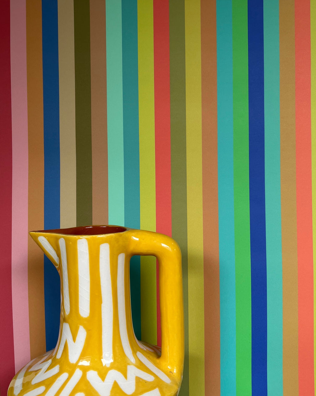 Tonal Stripe Wallpaper - Multi Bright