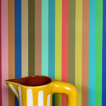 Tonal Stripe Wallpaper - Pool
