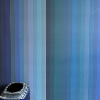 Tonal Stripe Wallpaper - Indigo