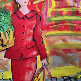 Lady Shopping Tea Towel