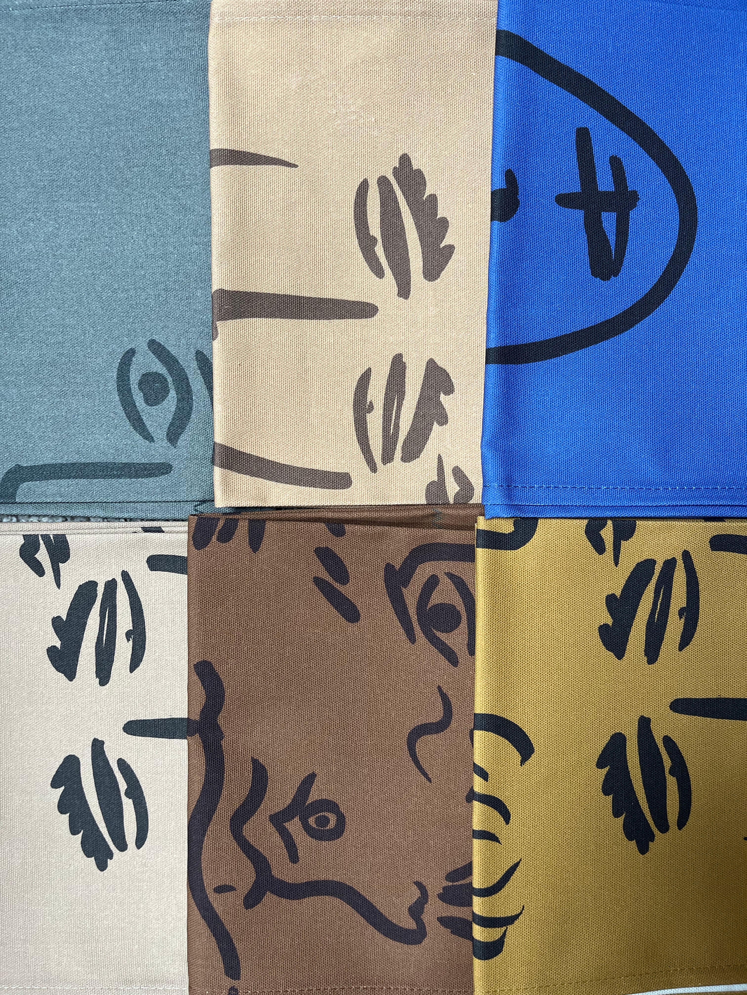 Faces Linen Tea Towel
