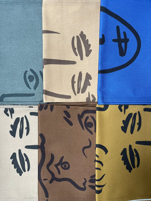 Faces Linen Tea Towel