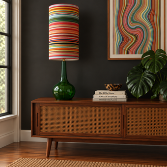 Multi fine striped Lampshade