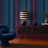 Tonal  Stripe Wallpaper - Inky Blues