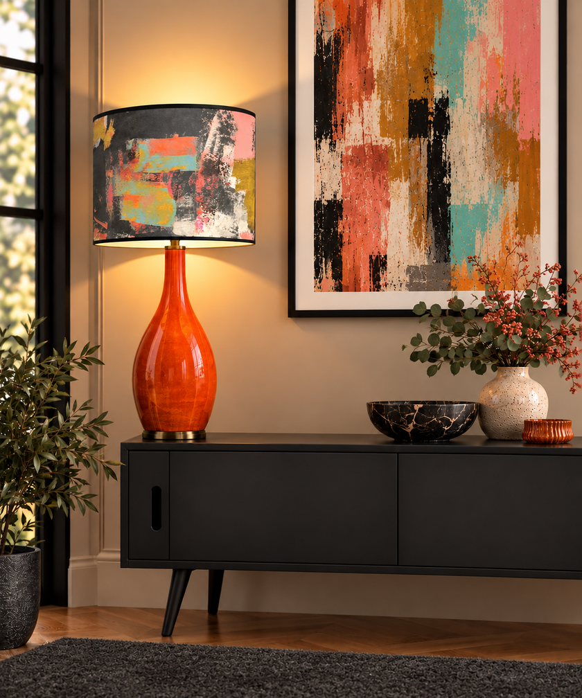 Painterly Abstract Lamp shade