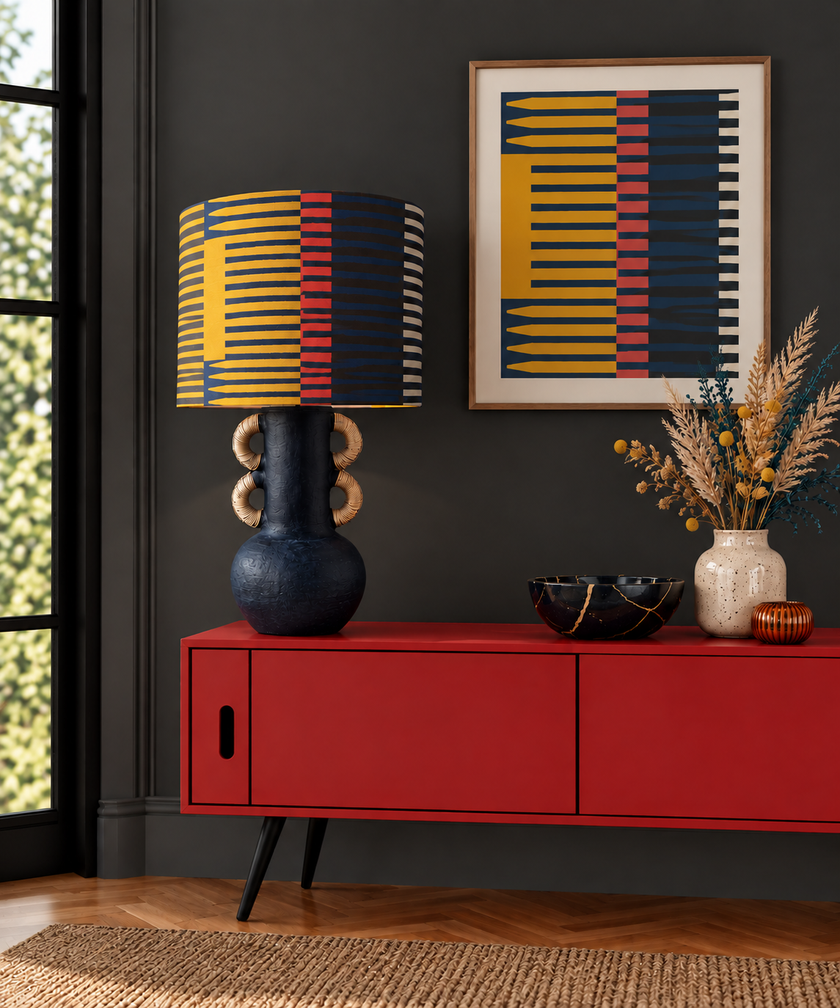 Combed stripe Lampshade
