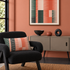 Combed Stripe Cushion - Peach