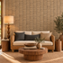 Raffia Stripe effect Wallpaper