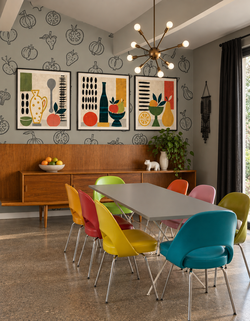 Simple Fruit Motif Wallpaper
